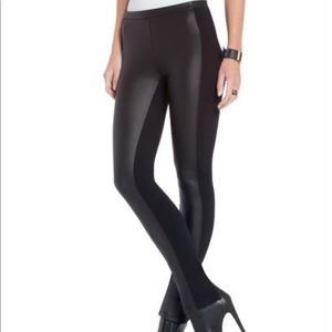 BCBG Faux Leather Leggings L